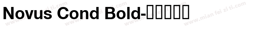 Novus Cond Bold字体转换